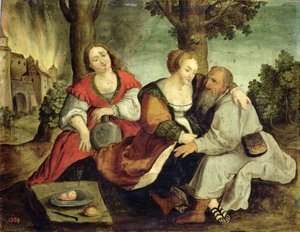 Lot and His Daughters by Dutch School